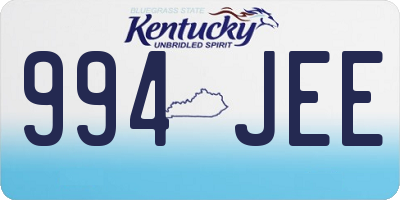 KY license plate 994JEE
