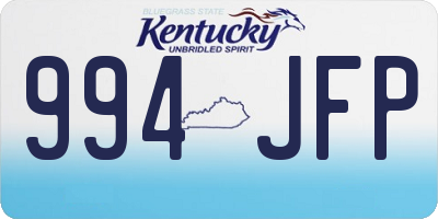 KY license plate 994JFP