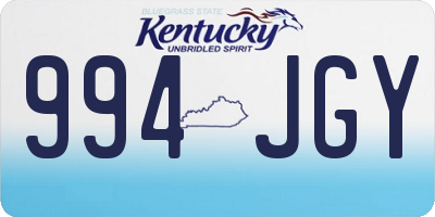 KY license plate 994JGY