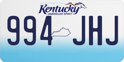 KY license plate 994JHJ