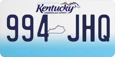 KY license plate 994JHQ