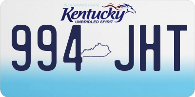 KY license plate 994JHT