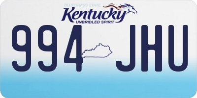 KY license plate 994JHU