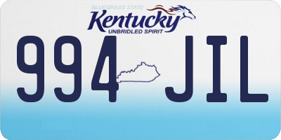 KY license plate 994JIL