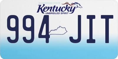 KY license plate 994JIT