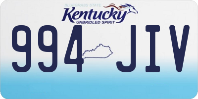 KY license plate 994JIV