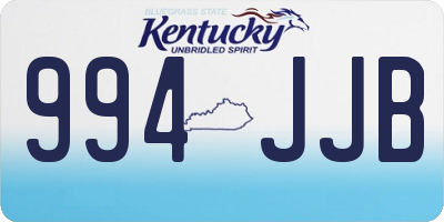 KY license plate 994JJB