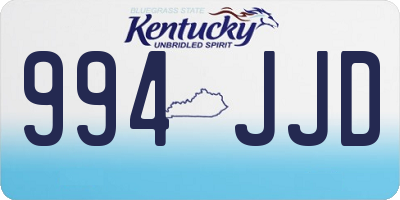 KY license plate 994JJD