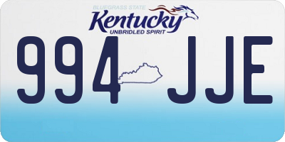 KY license plate 994JJE