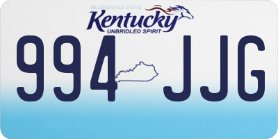 KY license plate 994JJG
