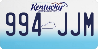 KY license plate 994JJM