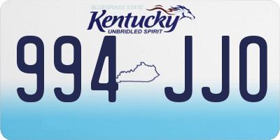 KY license plate 994JJO