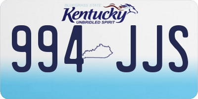 KY license plate 994JJS