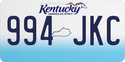 KY license plate 994JKC