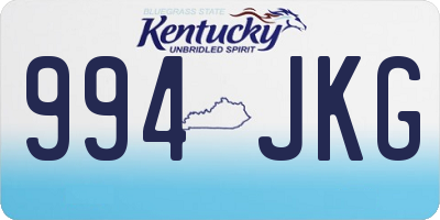 KY license plate 994JKG