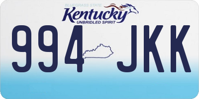 KY license plate 994JKK