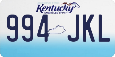 KY license plate 994JKL