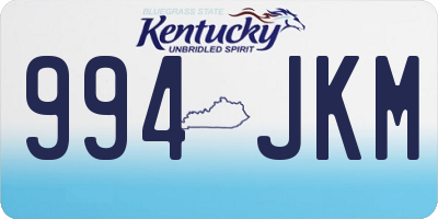 KY license plate 994JKM