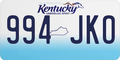KY license plate 994JKO
