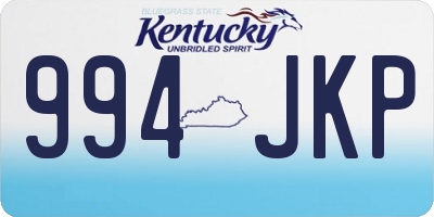KY license plate 994JKP