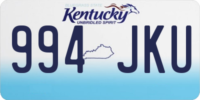 KY license plate 994JKU