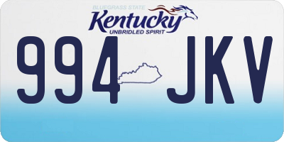 KY license plate 994JKV