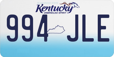KY license plate 994JLE