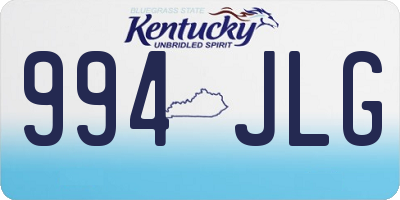 KY license plate 994JLG
