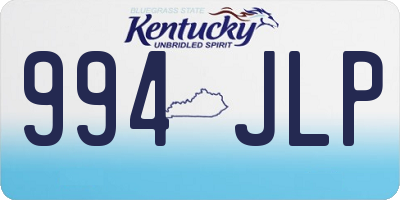 KY license plate 994JLP