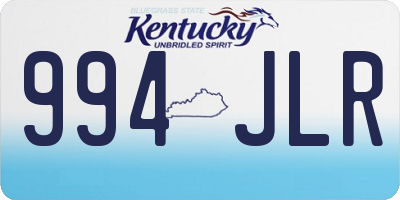 KY license plate 994JLR