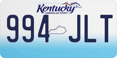 KY license plate 994JLT