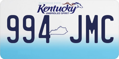 KY license plate 994JMC