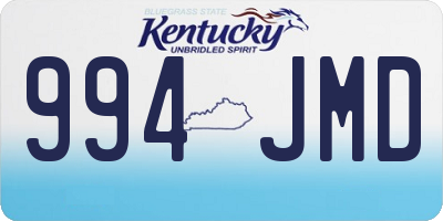 KY license plate 994JMD