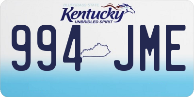 KY license plate 994JME