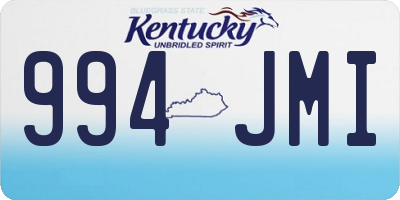 KY license plate 994JMI