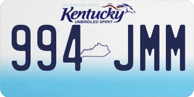 KY license plate 994JMM