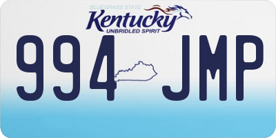 KY license plate 994JMP