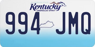 KY license plate 994JMQ