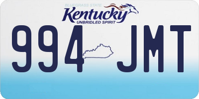 KY license plate 994JMT