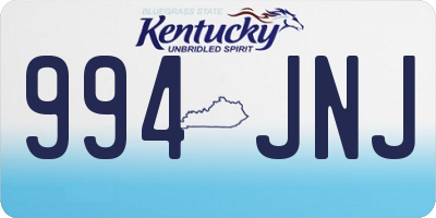 KY license plate 994JNJ