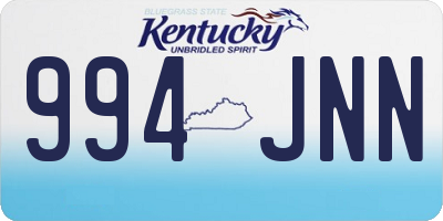 KY license plate 994JNN