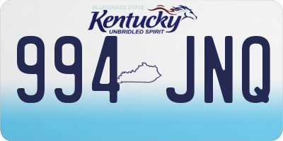 KY license plate 994JNQ