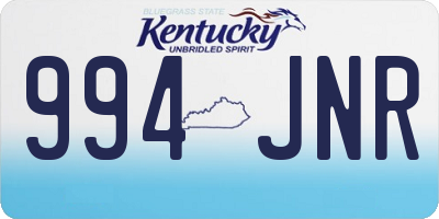 KY license plate 994JNR