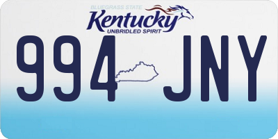 KY license plate 994JNY