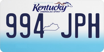 KY license plate 994JPH