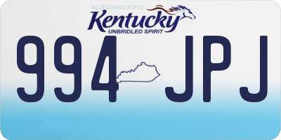KY license plate 994JPJ