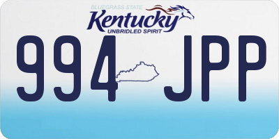 KY license plate 994JPP