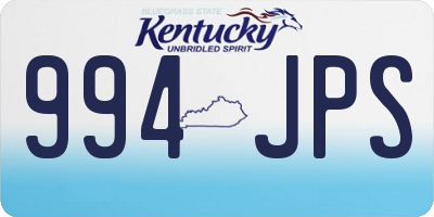 KY license plate 994JPS