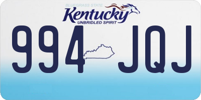 KY license plate 994JQJ