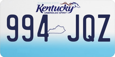 KY license plate 994JQZ